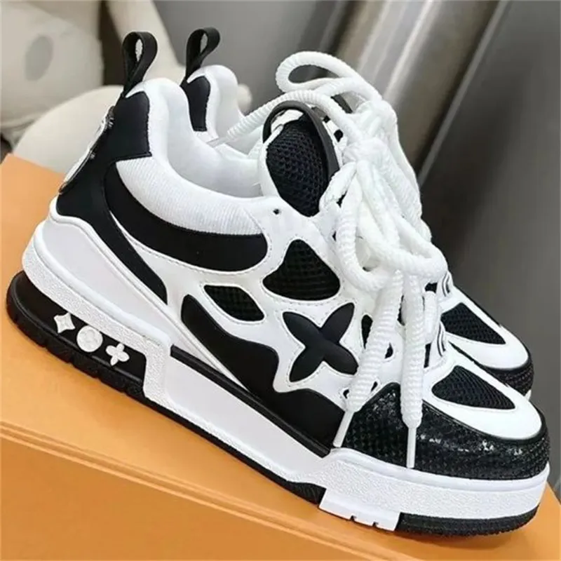 2024 Designer flat sneaker trainer casual shoes denim lovers leather abloh white green red blue letter overlays fashion platform mens womens low sneakers 36-45 m10