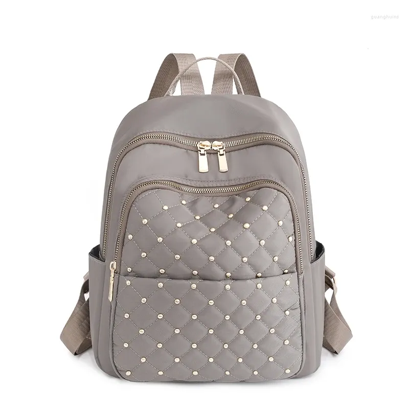 Bolsas escolares Fashion Fashion Nylon Luxury Mackpack Trend Estudiantes de color sólido mochilas femeninas mochilas de niñas Viaje antirrobo mensajero
