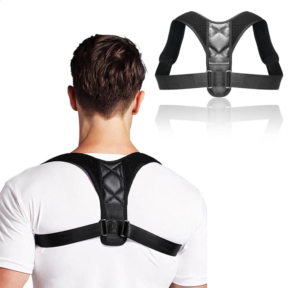 Posture Corrector for Men and Women Adjustable Upper Back Brace Straightener Clavicle Support Shoulder Neck Spine 240402