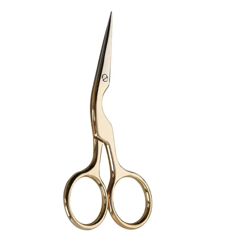 2024 Crane-formad ögonbryns trimande sax Retro Beauty Scissors Eyelashes Set Makeup Tool Set Makeup Scissors for Beauty Scissors Set