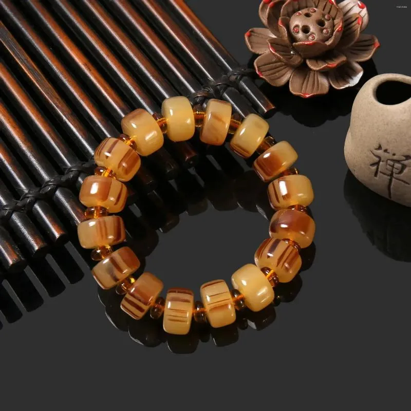 Strand Imitation Antelope Horn Buddha Bead Hand String Calligraphy Stall Trinkets Buddhist Products Abacus Bodhi Root Pendant Men