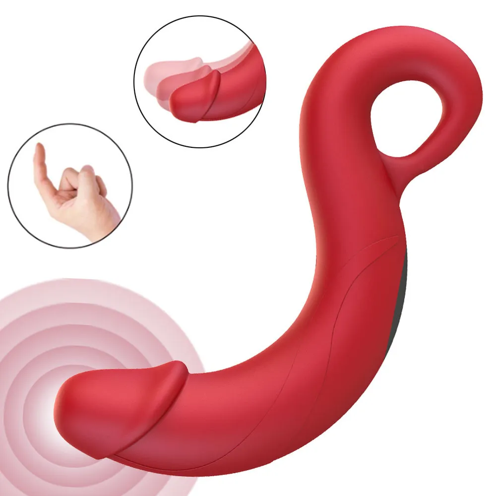 Sex Toy Clitoral G Spot Slicking Vibrators for Women, Realistisk dildo -vibrator med 10 slickande vibratorlägen för multipel stimulering, vuxna sexleksaker för kvinnliga par
