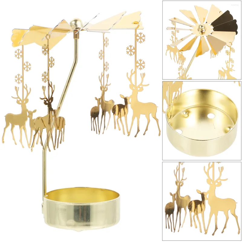 Kerzenhalter Metall Elch Teelicht Halter: Weihnachtsdrehhalter für Hochzeitshäuser Geschenke