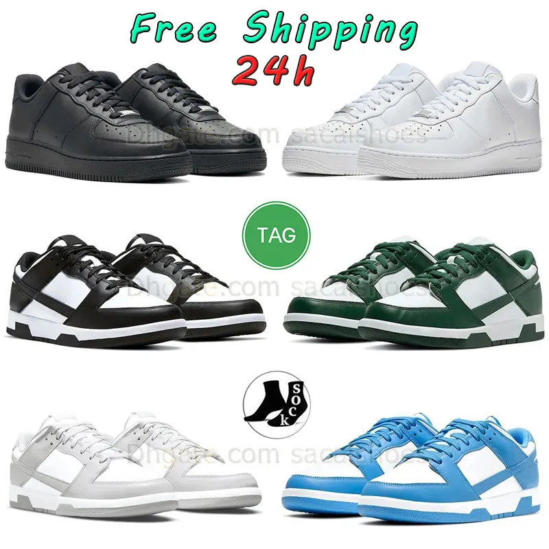 Kostenloser Versandklassiker One Triple Black White Casual Shoes Slebende Herren Womens Plate-Formete Designer Sneaker 1S White Green Tennis Skate Trainer großer Größe US 12 13 EUR 47