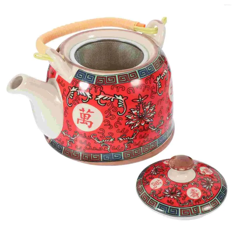 Ensemble de vaisselle en porcelaine Théière Small Ceramic Stockpot Vintage Travel Kettle Style chinois