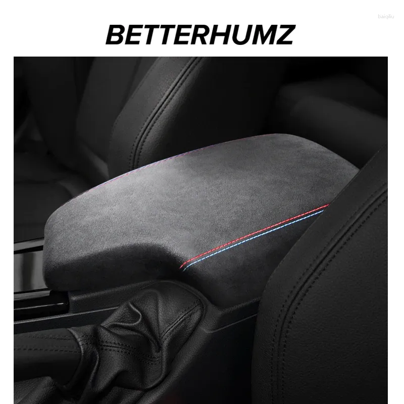 Innenzubehör BetterHumz aus Alcantara-Wrap-Trimm für F30 F32 F34 3 Serien 2013-2024 Auto Armlehnenbox Panel-Abdeckung