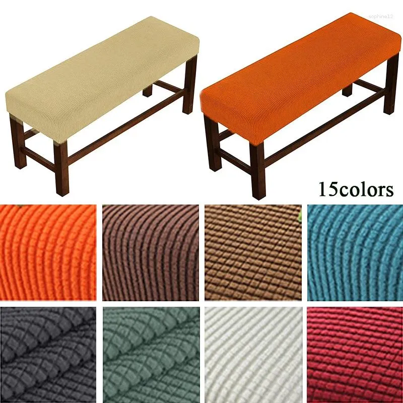 Chair Covers Stretch Bench Cover Spandex Super Soft Elastic Dining Room Seat For Home Living Bedroom