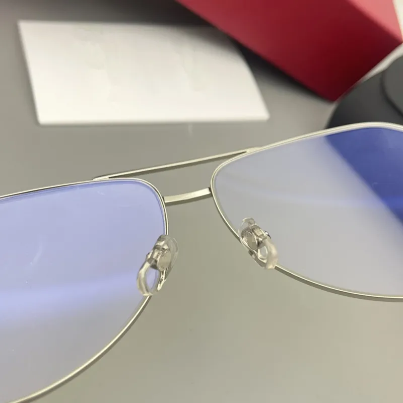 Luxury Unisexe Pilot Birrim Sunglasses Frame Titanium léger Fullrim 116OC Fashion French Style 60-14-140 pour les lunettes de prescription Goggles Fond Design Case