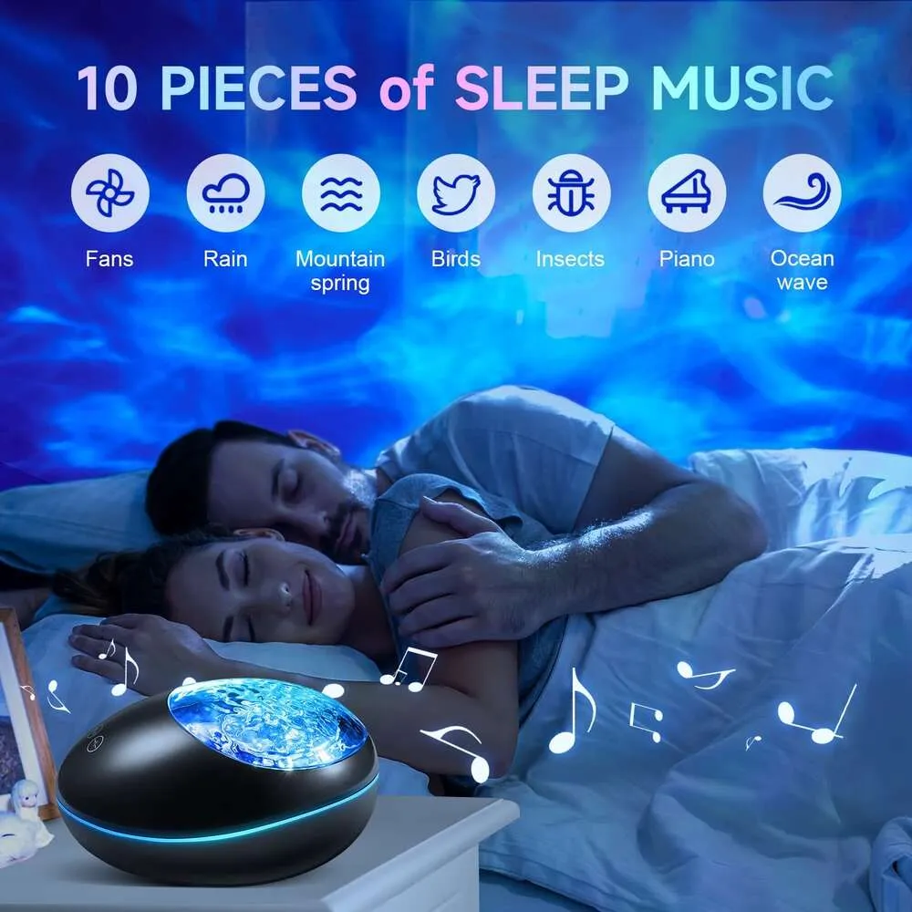 White Noise Night Bluetooth Music Skylight Star Light Projector for Bedroom Children