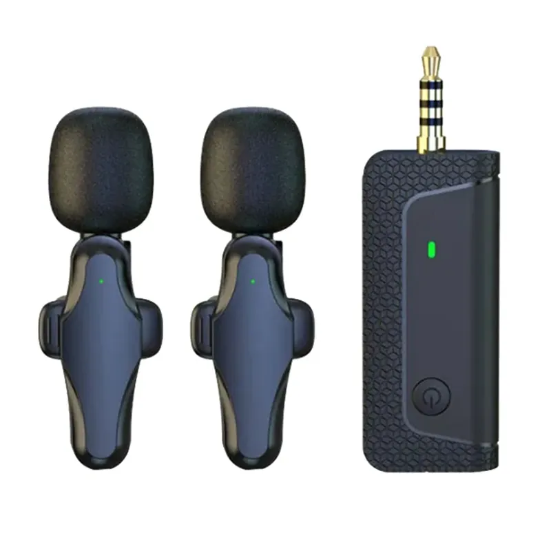 Microfoni K35Pro Microfono wireless microfono Lavalier per la registrazione del cellulare della telecamera video Affiolo per altoparlanti