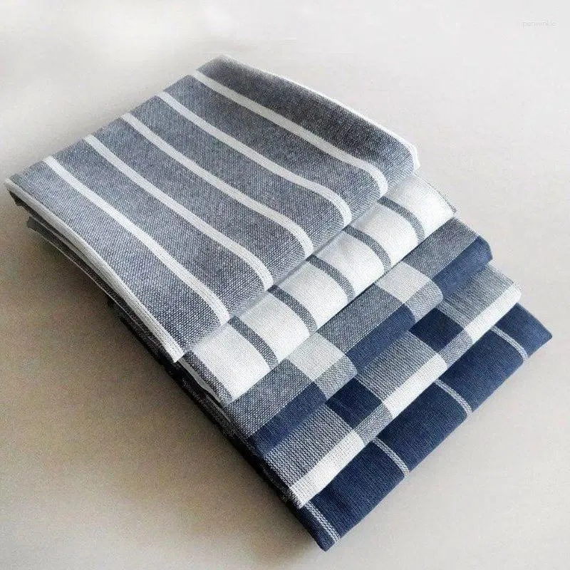 Table Mats Cotton Color Woven Kitchen Towel Blue Series Household Dish Tea