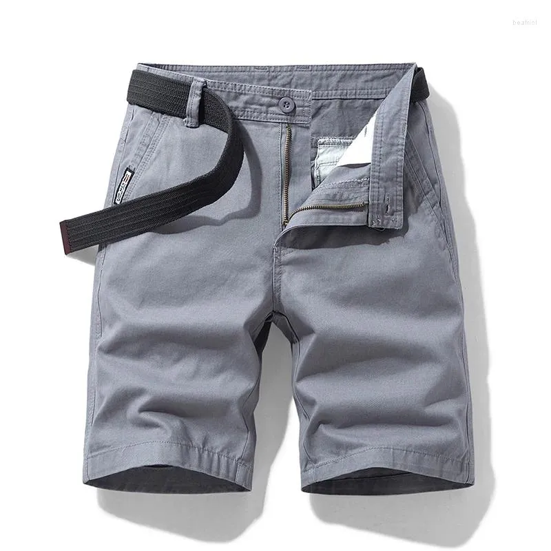 Shorts maschile 2024 Abbigliamento da lavoro estate cintura di cotone pantaloni medi di cotone esterno sciolto casual-match casual