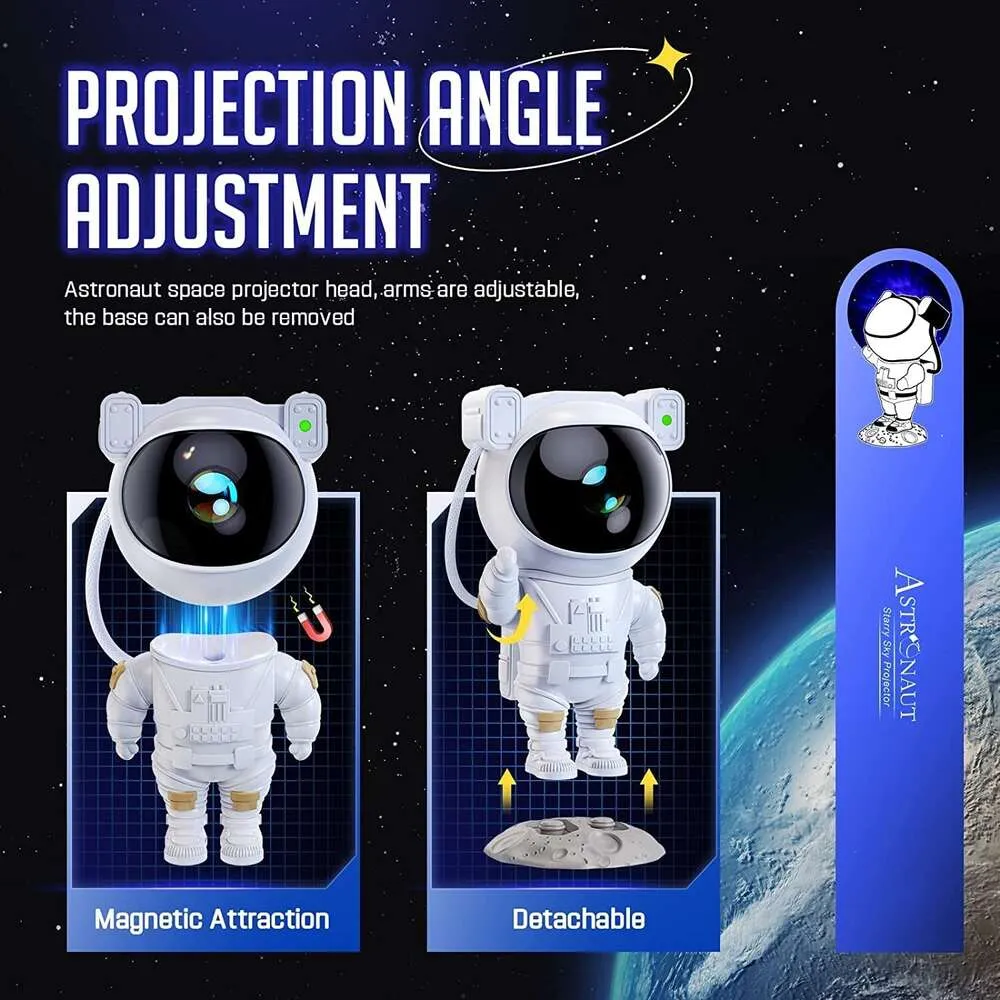 Proiettore stellare Galaxy Night Light Astronaut Affermazione Nebula LED LED con telecomando timer