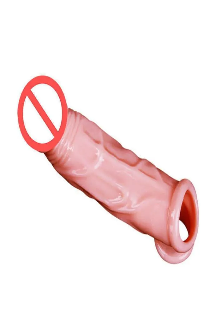 L12 jouets masseurs sexe adulte pénis prolongé extension extension de pénis réutilisable Sleeve pour hommes extension de la bite de la bague de retard