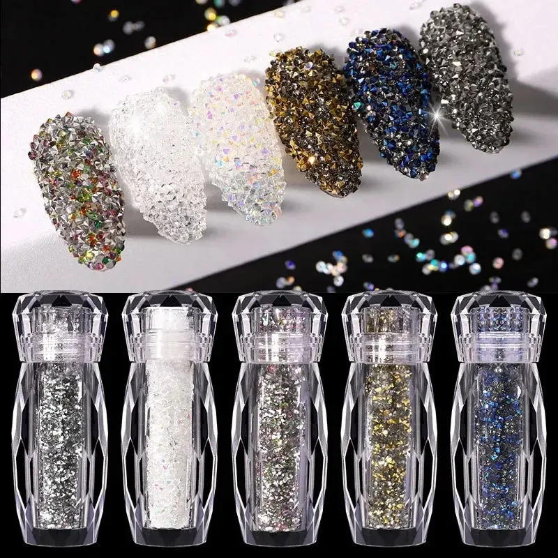 Symphony Glitter Caviar Nails Stromestons Fairy Micro Crystal Beads 3D Nail Art Acessórios Diy Pixie Design Manicure Decoration