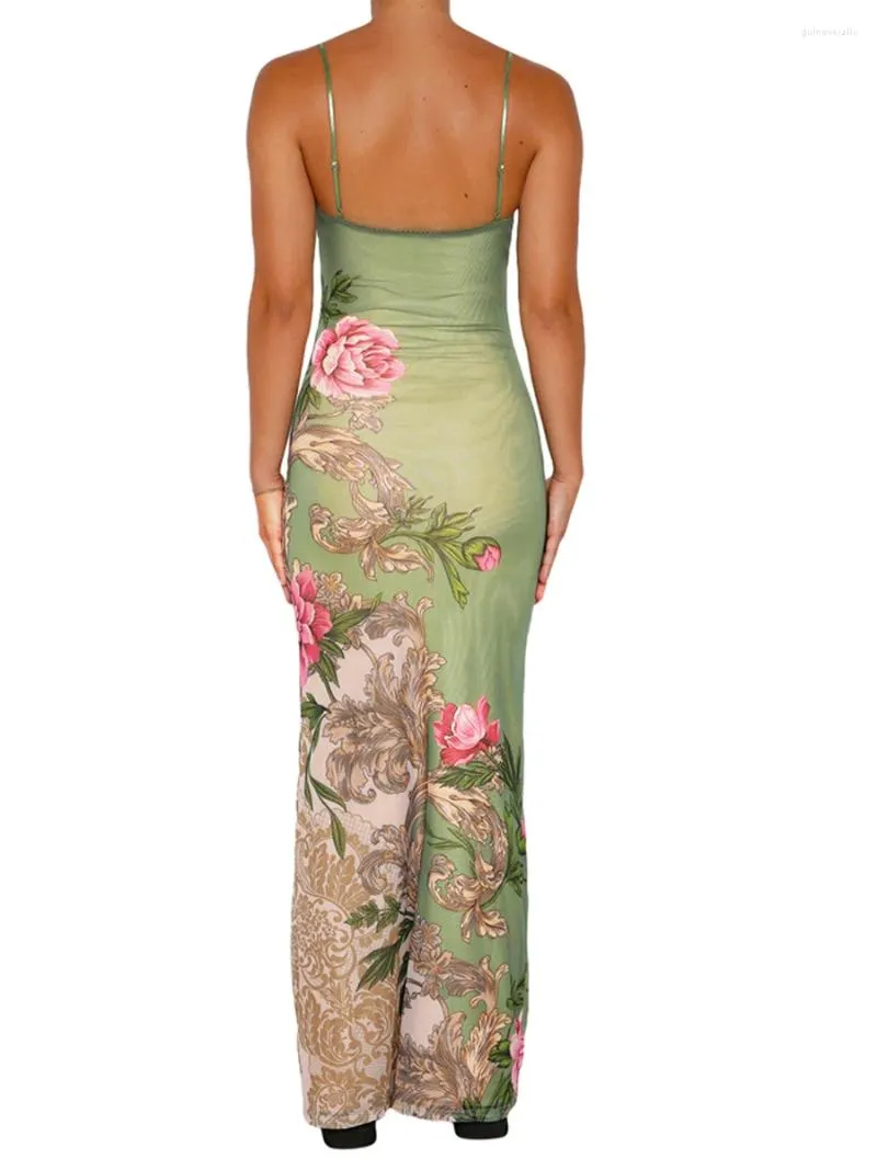 Floral Satin Slip Dress  Y2K Inspired Bodycon Maxi With Low Cut Back &  Spaghetti Straps For Women From Guineverally, $14.13 In Bulk | DHgate.Com