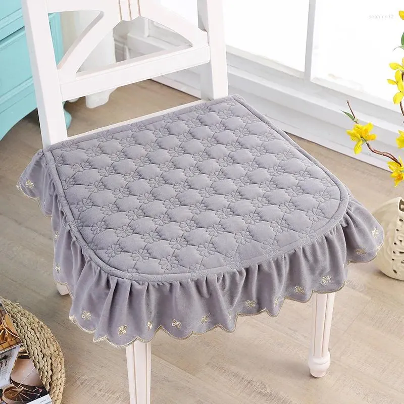 Couvercles de chaise coussin épaissis de tissu sans glissement quatre saisons coton tampon de siège de coton tabouret de couverture utilisé