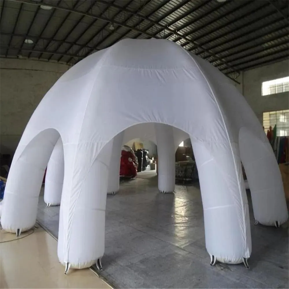 Customized inflatable dome tent with beams 8m/6m pop up spider event party marquee disco shelter for rental or sale with blower free air shipping