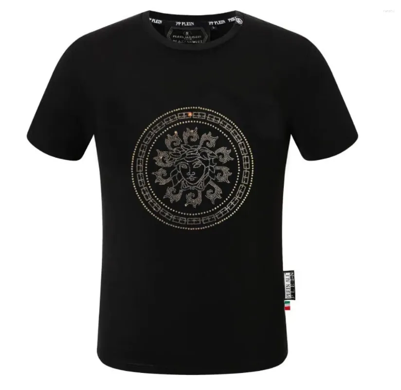 Мужские футболки T PL Men Mens Street Fashion Punk For For Design PP футболки Drill Ullover Brand 2024081