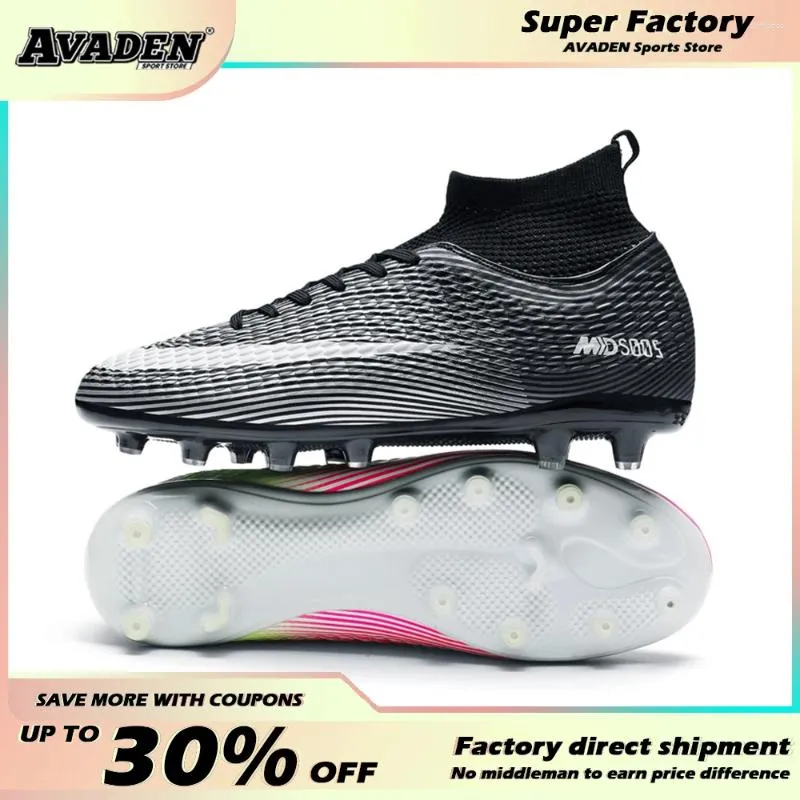 Chaussures de football américain Professional Boots Society Boots Boots Cleats Soccer Men Kids Boys Sport pour la taille 31-48