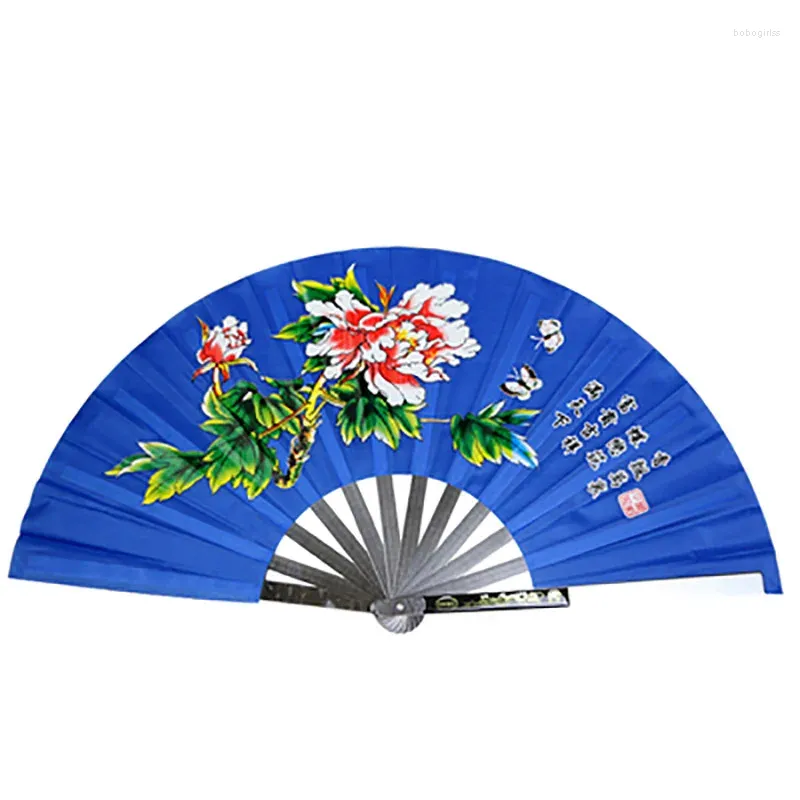Decorative Figurines Chinese Fan Tai Chi Martial Arts Dragon Phoenix Portable Stainless Steel Handheld Folding Summer Fans Art Dance
