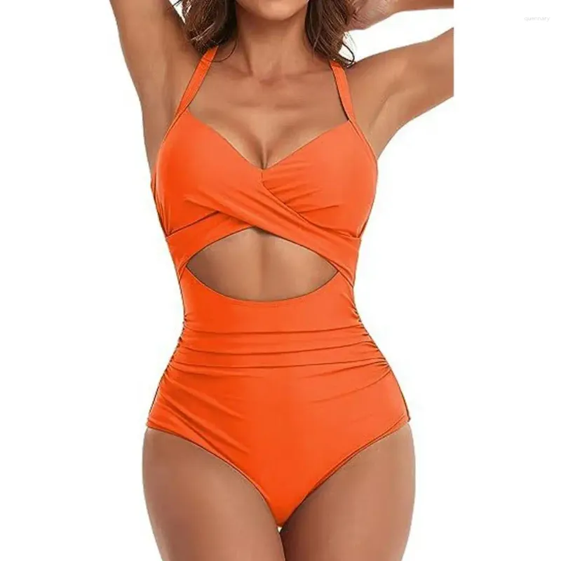 Da bagno da bagno slim fit da spiaggia da spiaggia da spiaggia da donna monokini costume da bagno elegante un pezzo unico con cavi mazzo di design sexy per