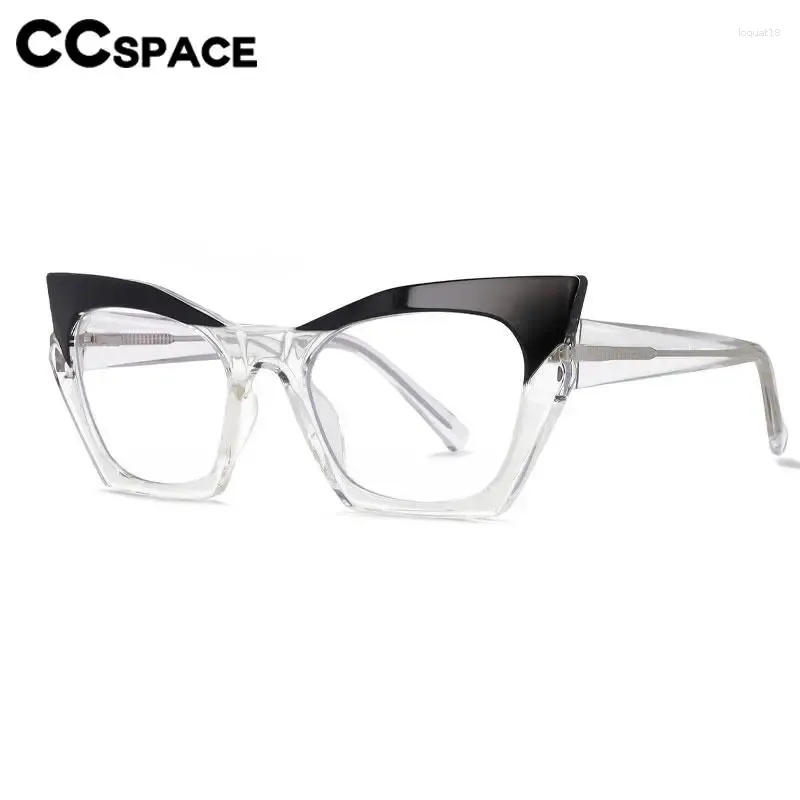 Telai da sole 56681 Fashion Tr90 Cat Oye Optical Spettacle Frame da donna Doppi due colori Benni per computer anti -blu.