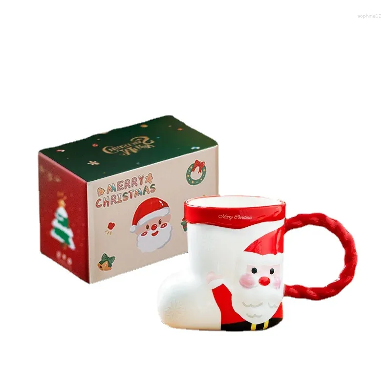 Mugs Creative Christmas Cup Ceramic Mug Girls' High Beauty Breakfast Coffee Office Water Couple