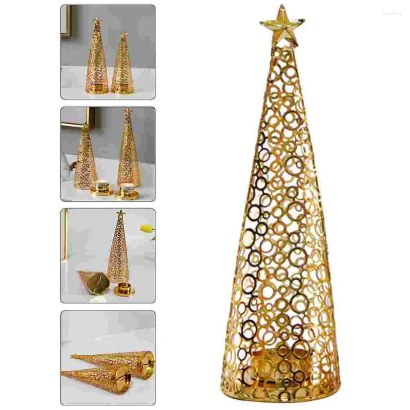 Ljushållare tealight jul ljusstake hem accenter dekor hållare prydnad järn skrivbord dekoration