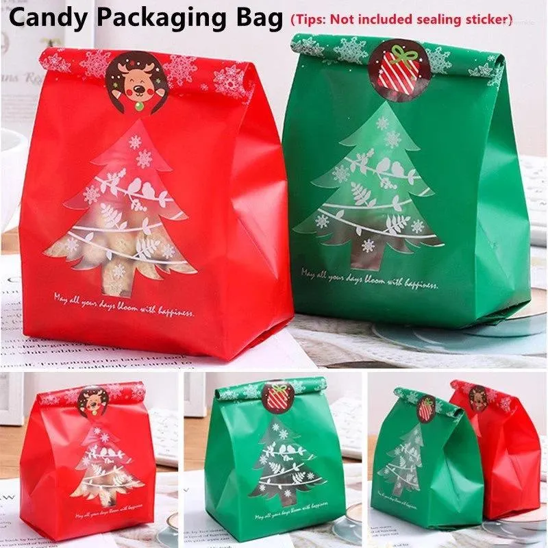 Storage Bags 50pcs Snowflake Christmas Tree Gift Baking Candy Packaging Bag