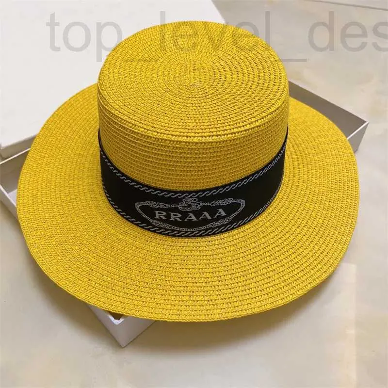 Szerokie brzegowe czapki designer boater boater słomy kapelusz dla kobiet designerki czapki męskie czapka baseballowa Summer na świeżym powietrzu litera Casquette duża dopasowana hurtowa hurtowa r2d1