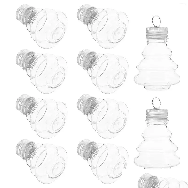 Vases 10 PCS Bouteilles de jus extérieur Récipient en plastique Plastic Porable Party Party Creative Candy Jar Small Capacity Emballage Drop Deved Dhjpk