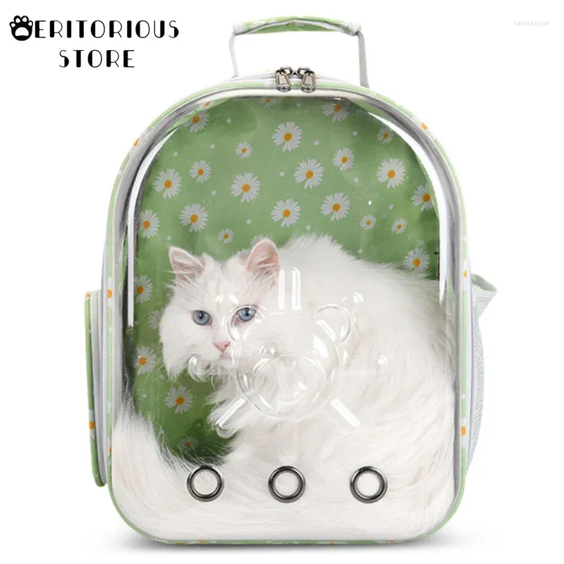 Cat Carriers Daisy Portable Mesh Dog Bag Breathable Backpack Foldable Large Capacity Carrying Outdoor Travel Pet Carrier