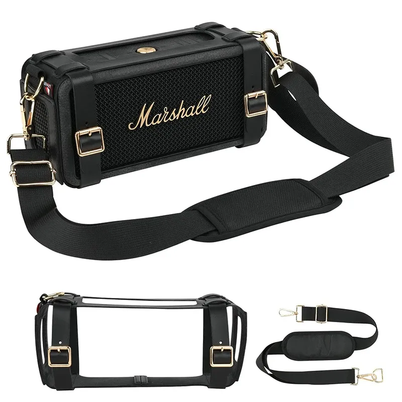 Accessoires Zoprore PU Travel Traging Koffer für Marshall Middleton Tragbarer Bluetooth -Lautsprecher mit Schultergurtschutzabdeckung