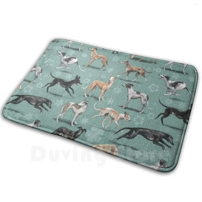 Carpets The Greyhound Soft Non-Slip Mat Rug 1703 Carpet Cushion Lurcher Longdog Whippet Sighthound Staghound Windhund