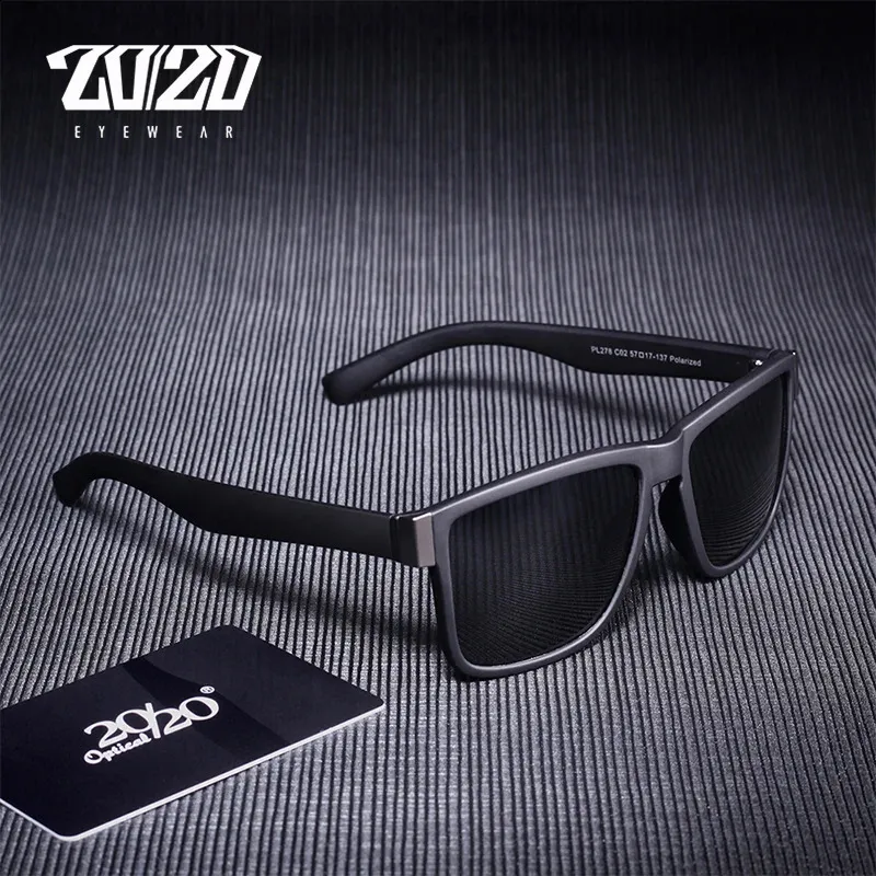 20/20 Classic Polarized Sunglasses Men Glasses Driving Coating Black Frame Fishing Driving Eyewear Male Sun Glasses PL278 240321