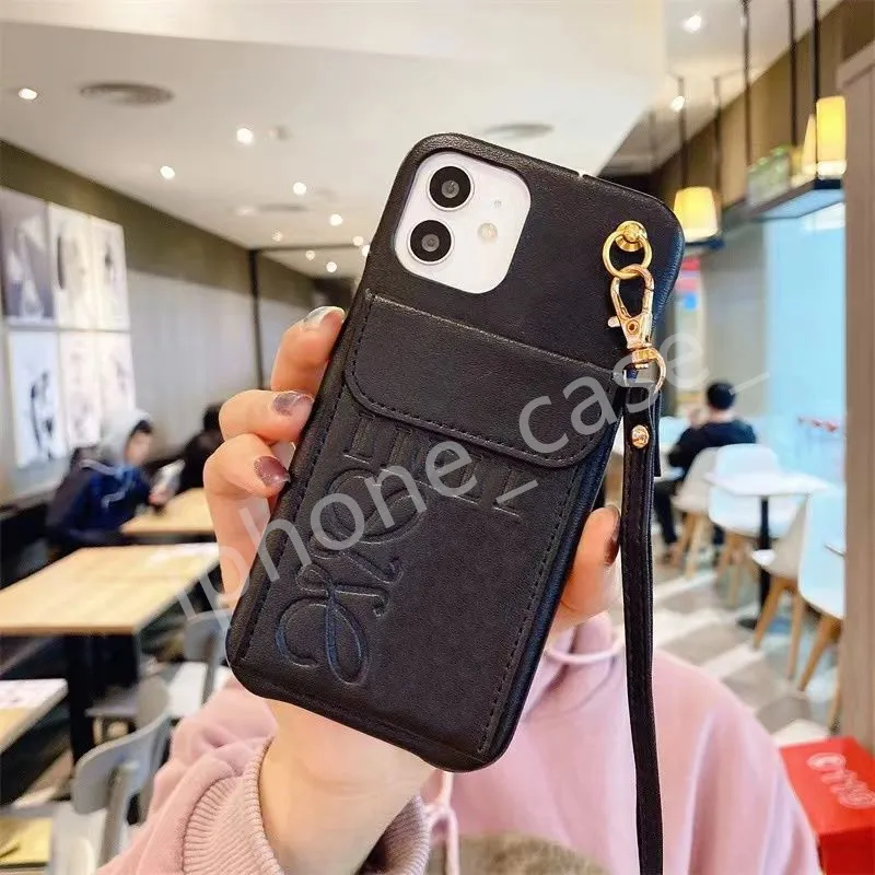 럭셔리 디자이너 전화 케이스 디자이너 iPhone 15 Case 12 13 14 Pro Max Plus 패션 케이스 5 색 핸드폰 커버 여성 비스듬한 범위 셀 케이스 가방 슬링 카드 주머니