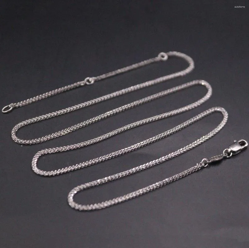 Pendants Real Fine PT950 Platinum 950 Collier 1,1 mm Solite Link Women's Chain 18-19-20nch Neckalces