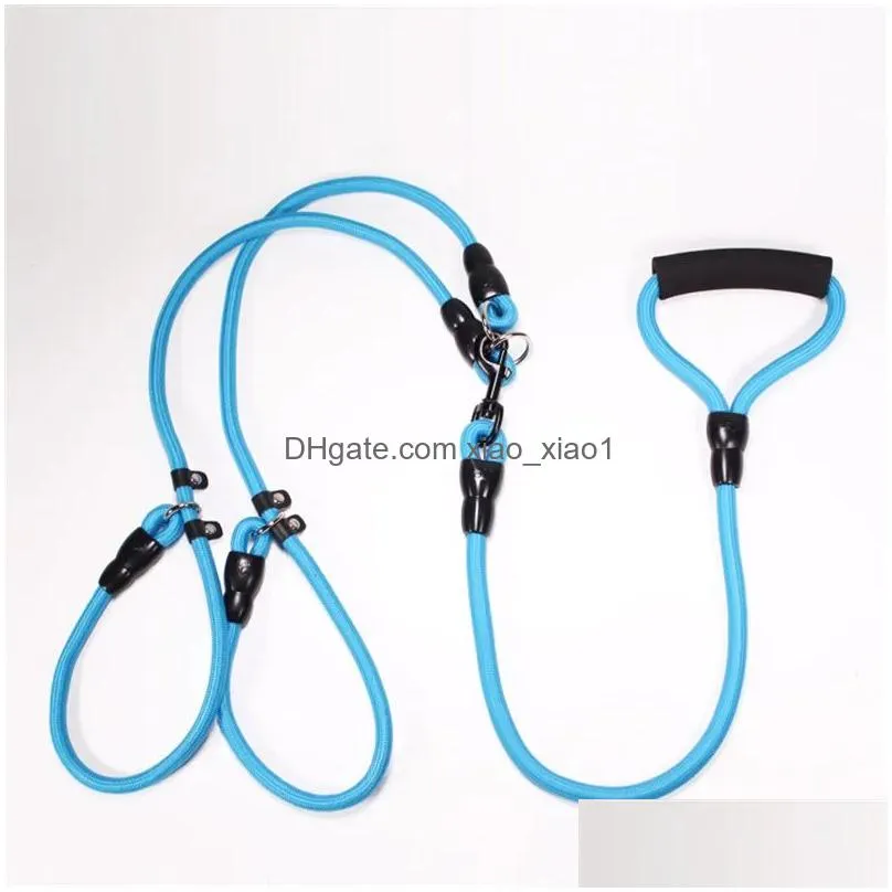 leashes dog leash p chain double leashes for dogs walking multihead detachable dog leash p chain three dogs leashes pet accessories