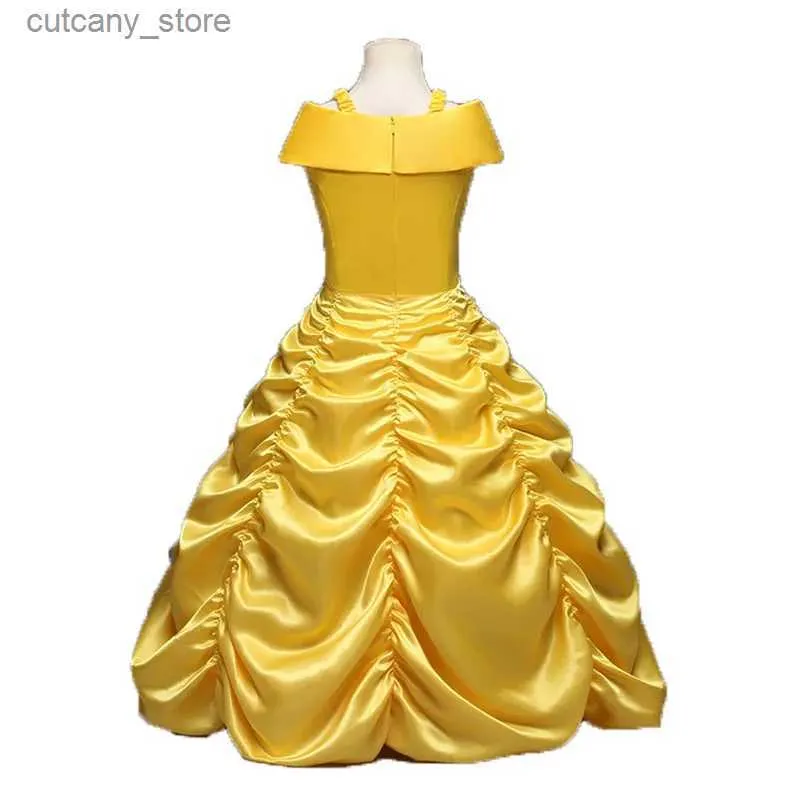 open lace back dress Women Belle Dress Cosplay Costume Belle Maid Dress Outfits Halloween – KAMO
