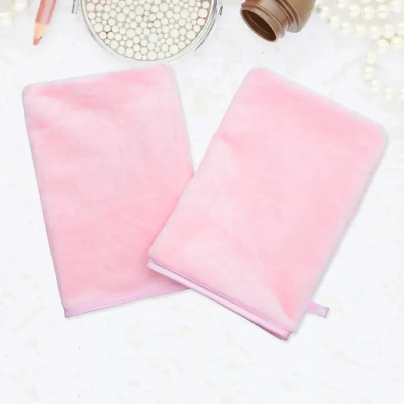 Blankets 2pc Microfiber Body Wash Mitts Flannel Soft Face Mitten Bath Spa Cloth Reusable Makeup Remover MiGloves European Style