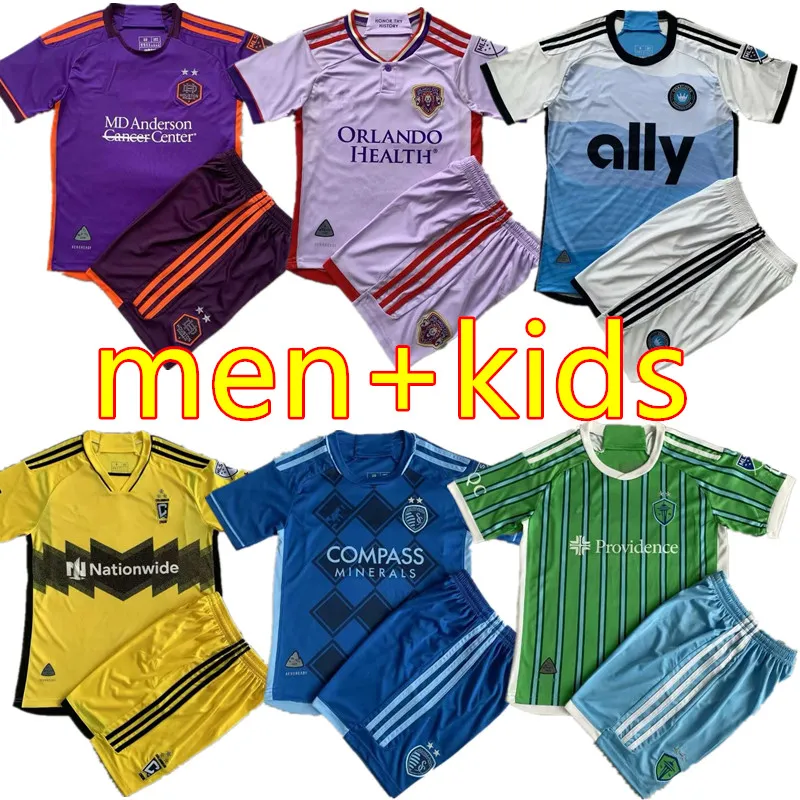 2024 25 T-shirts masculins Orlando Jersey 24 25 Hommes + enfants Charlotte Sounders Custom Shirts