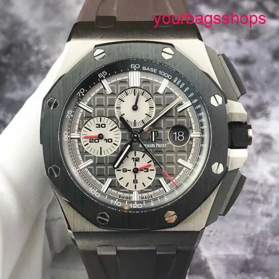 WROTY CLASSIC AP WORT ROYAL OAK OFFSHORE Série 26400io Titanium Black Ceramic Ring Mens Watch Automatic 44mm Single Watch