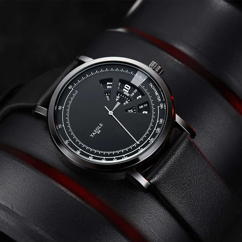 DHgate Yazole 509 Waterproof Quartz Mens Watch with Fashionable Rotating Bezel Watches