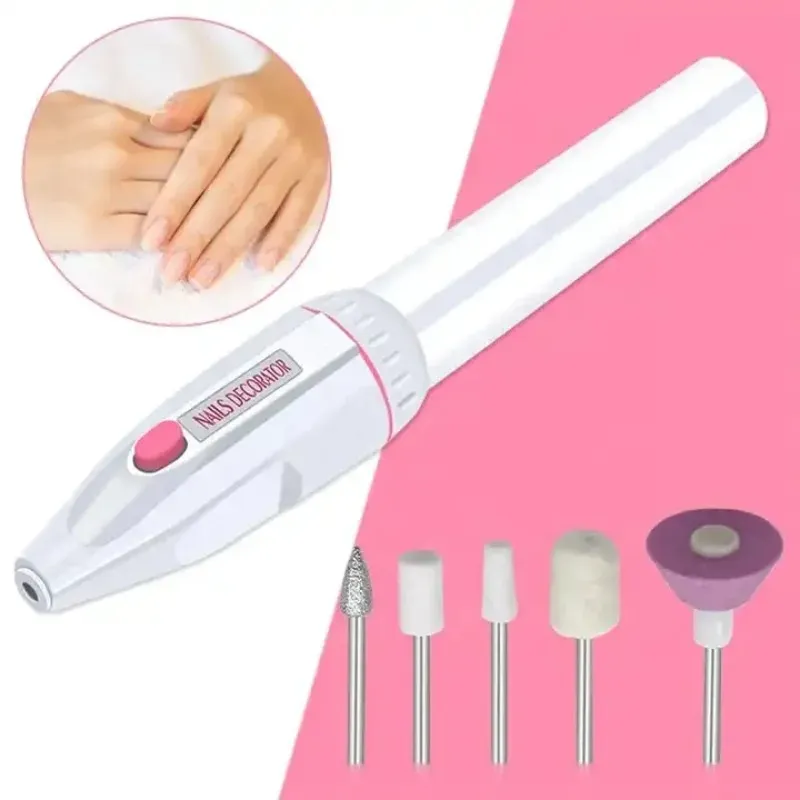 5 In 1 MINI Electric Nail Drill Kit Manicure Pedicure Grinding Polishing Nail Art Sanding File Pen Tools Machine