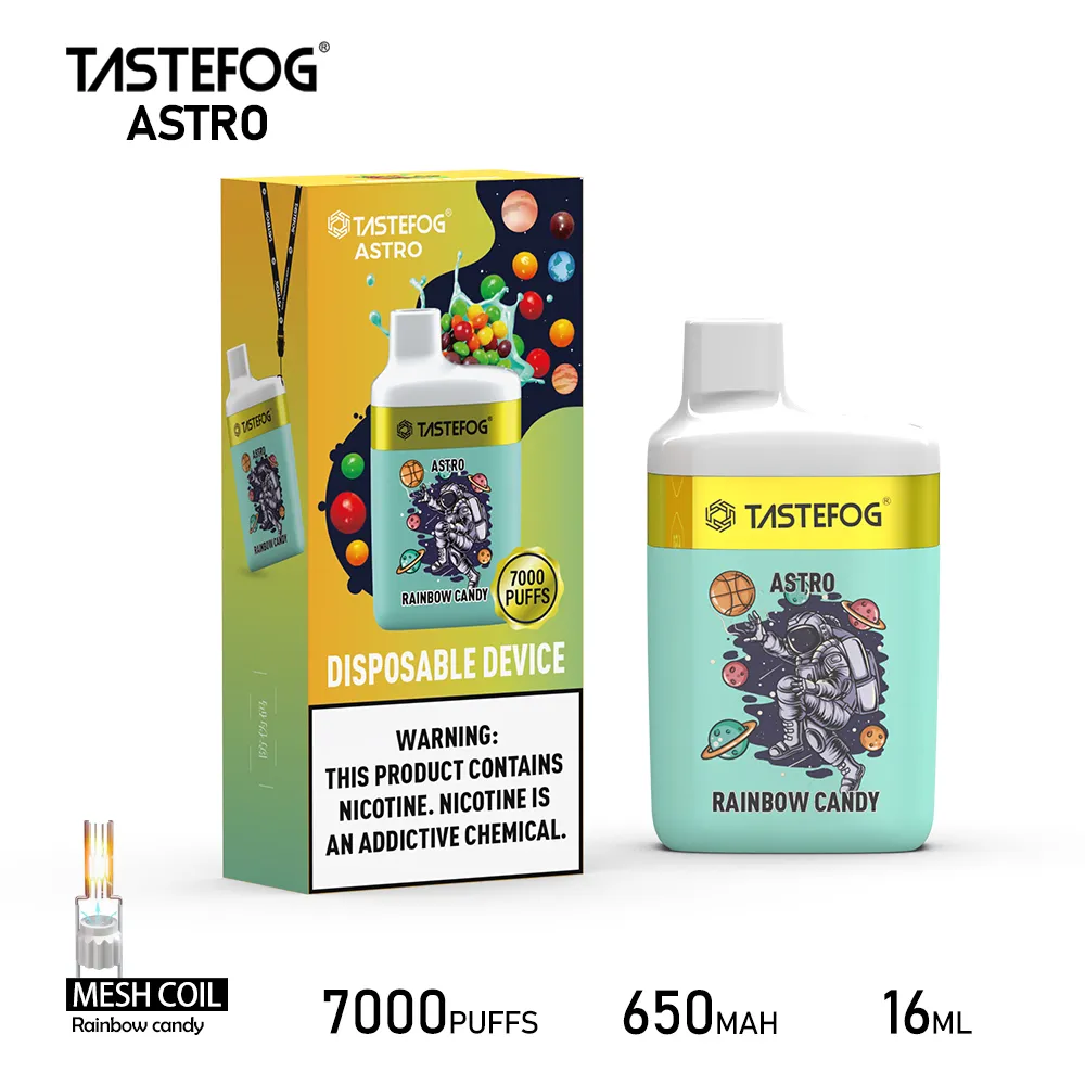 Оптовая 7000 Puffs E-Cigarette Tastefog Astro 2% одноразовый вейп.