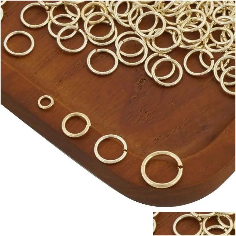 Luźne kamienie szlachetne 14 -karatowe Złoto wypełnione otwartymi pierścieniami skoku do produkcji biżuterii i złącza podzielone pierścień