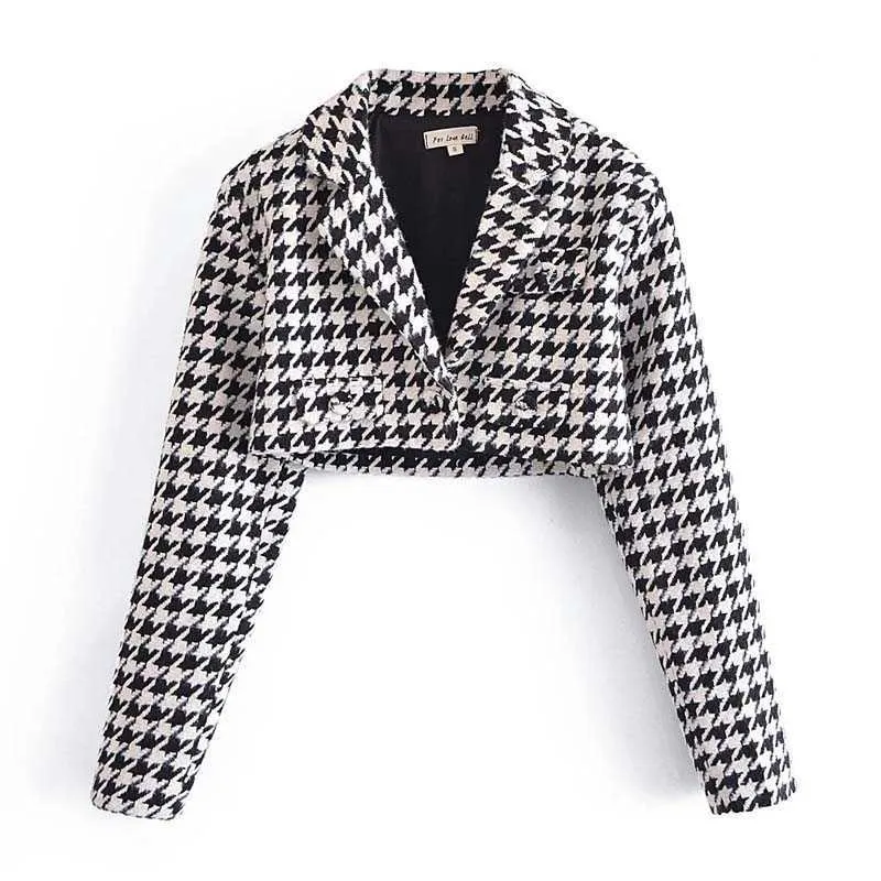 Lapel Shoulder Pad Short Suit Jacket Womens Winter Quilted All-match One-button Ladies Blazers for