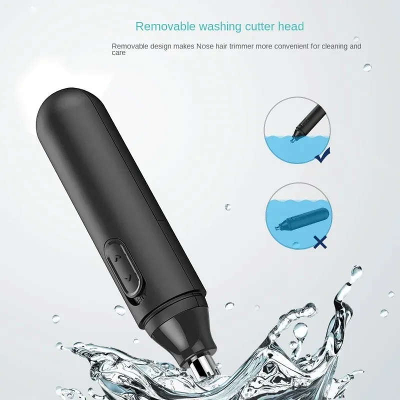 2024 Electric Shaving Nose Ear Trimmer Safety Rechargeable Hair Removal Cleaner Face Care Razor Men Portable Beard Trimmer Machine Electric