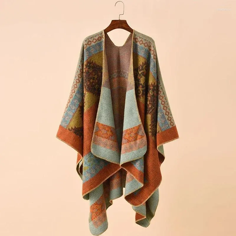 Halsdukar Autumn Winter Wraps europeisk amerikansk stil Färgglada checker Mönster Herringbone Imitation Cashmere Warm Shawl Scarf